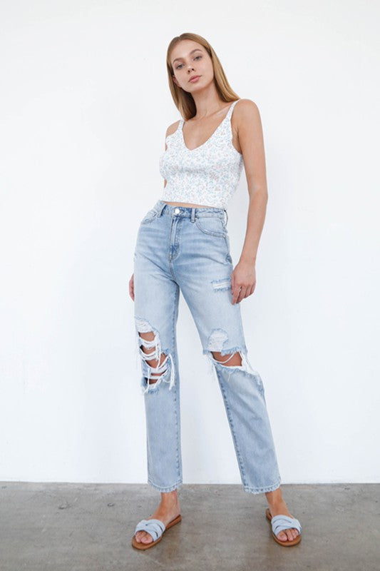 MID-RISE LOOSE FIT JEANS