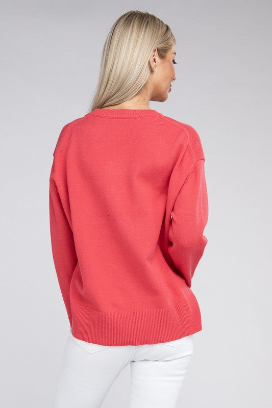 V Neck Soft Sweater