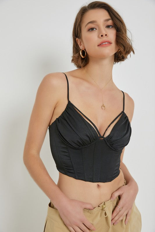 Corset Bustier Satin Top